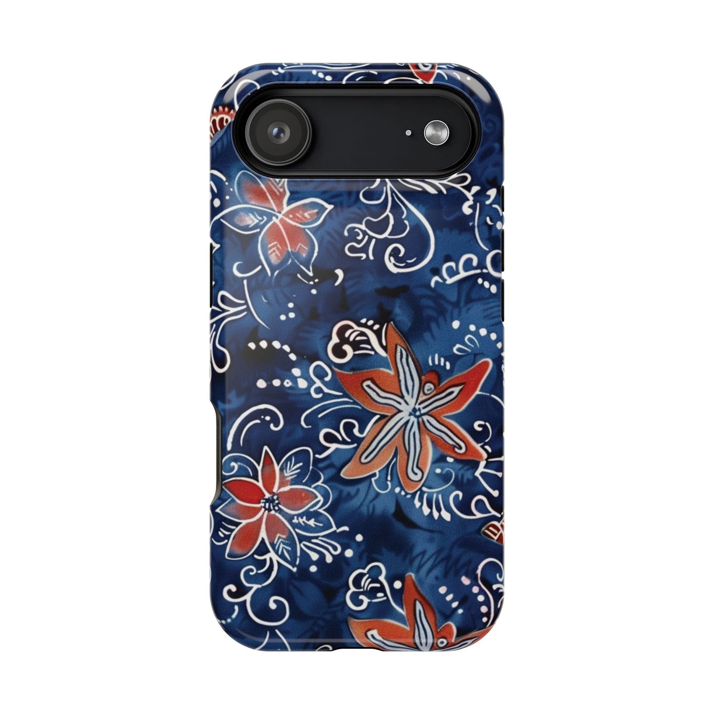 Floral Indigo Magnetic Impact Phone Case - DIGITAL X