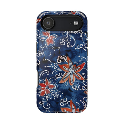 Floral Indigo Magnetic Impact Phone Case - DIGITAL X