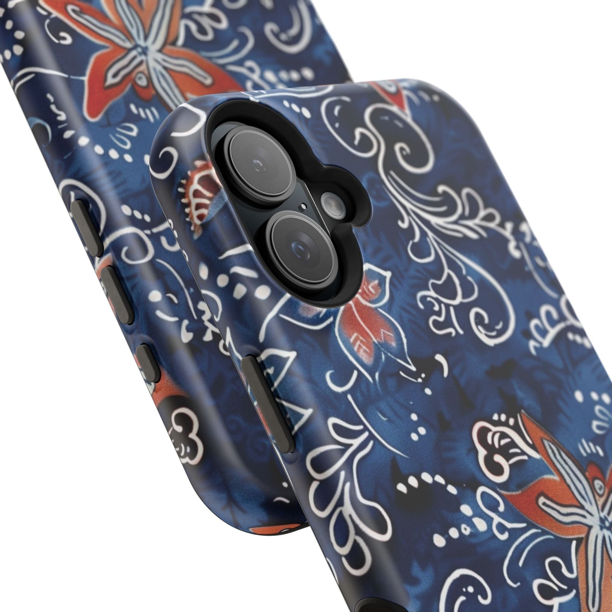 Floral Indigo Magnetic Impact Phone Case - DIGITAL X