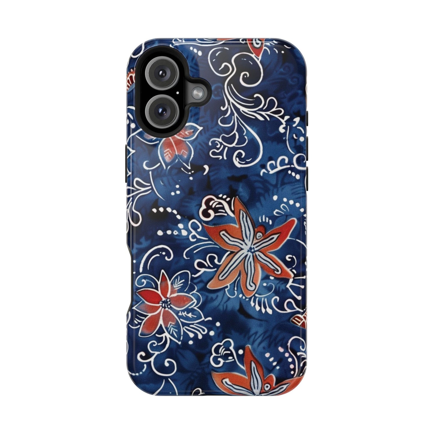 Floral Indigo Magnetic Impact Phone Case - DIGITAL X