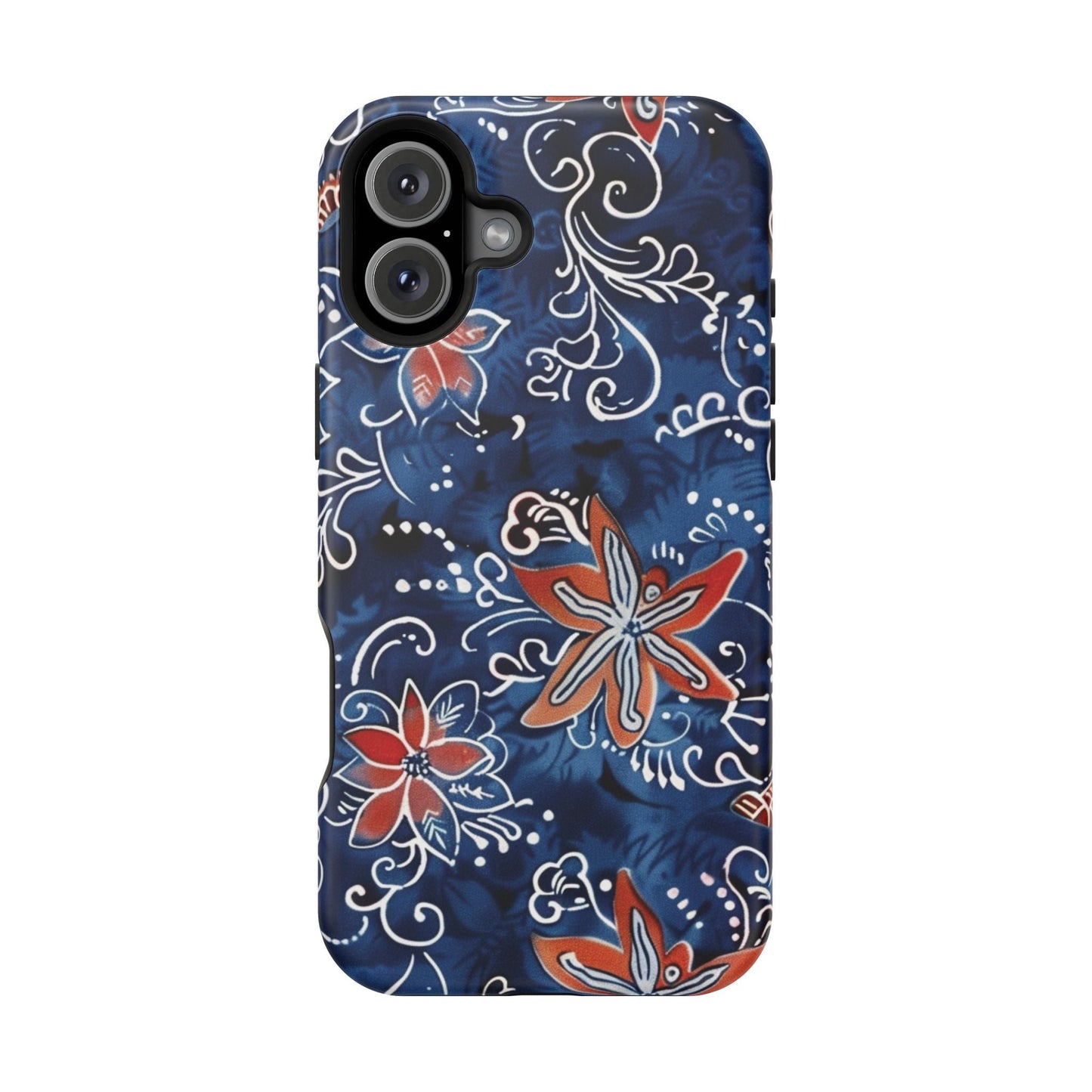 Floral Indigo Magnetic Impact Phone Case - DIGITAL X