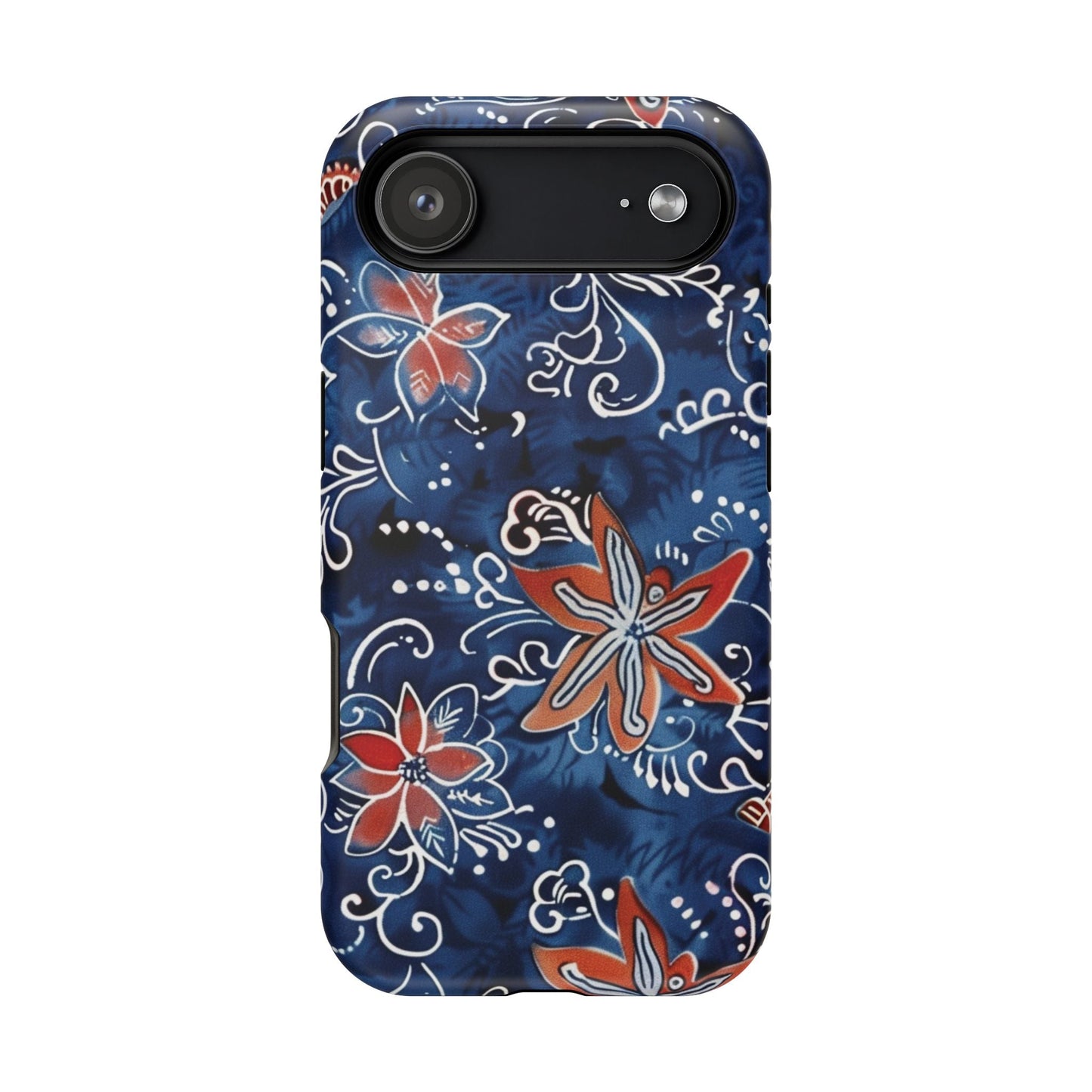 Floral Indigo Magnetic Impact Phone Case - DIGITAL X