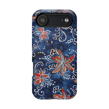 Floral Indigo Magnetic Impact Phone Case - DIGITAL X