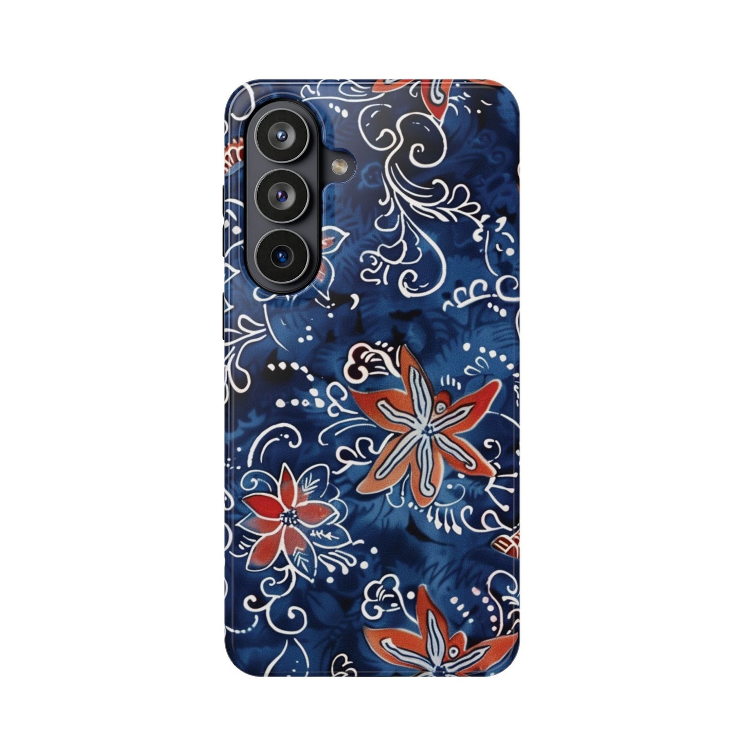 Floral Indigo Magnetic Impact Phone Case - DIGITAL X