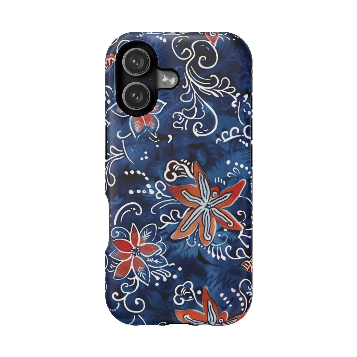 Floral Indigo Magnetic Impact Phone Case - DIGITAL X