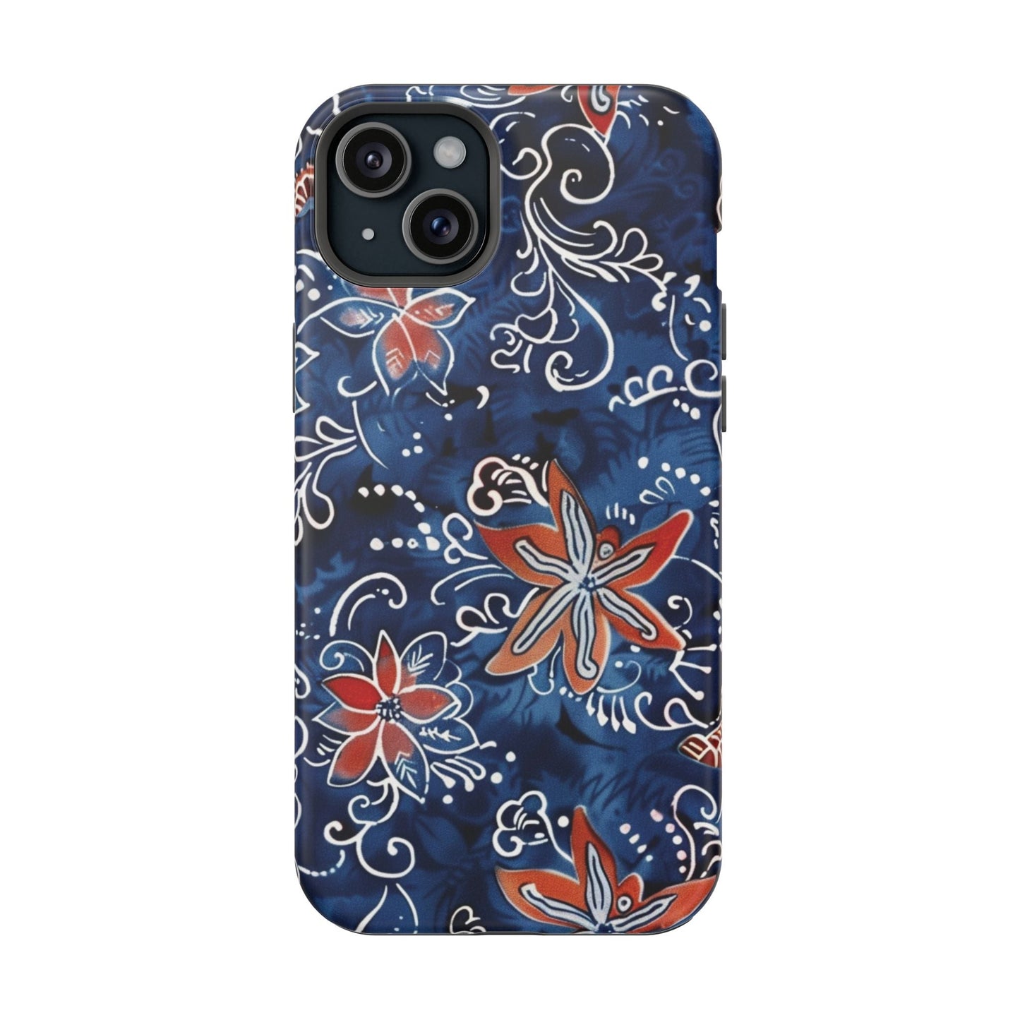 Floral Indigo Magnetic Impact Phone Case - DIGITAL X