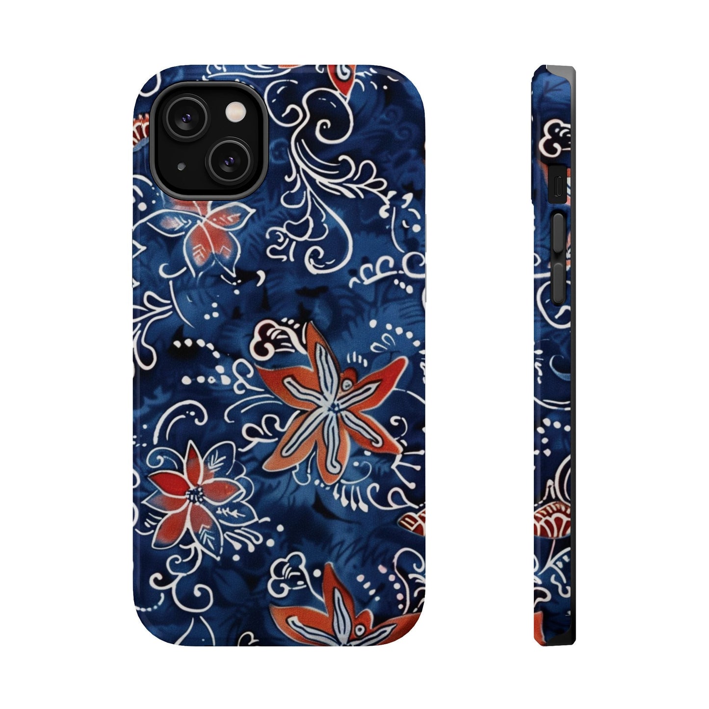 Floral Indigo Magnetic Impact Phone Case - DIGITAL X