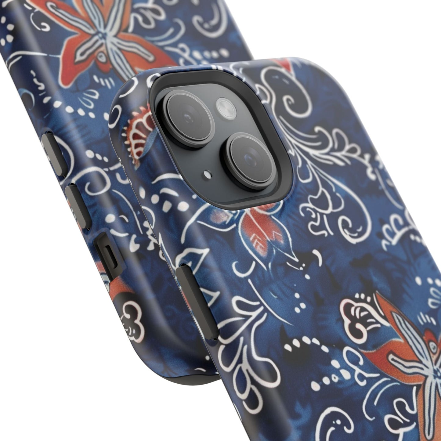 Floral Indigo Magnetic Impact Phone Case - DIGITAL X