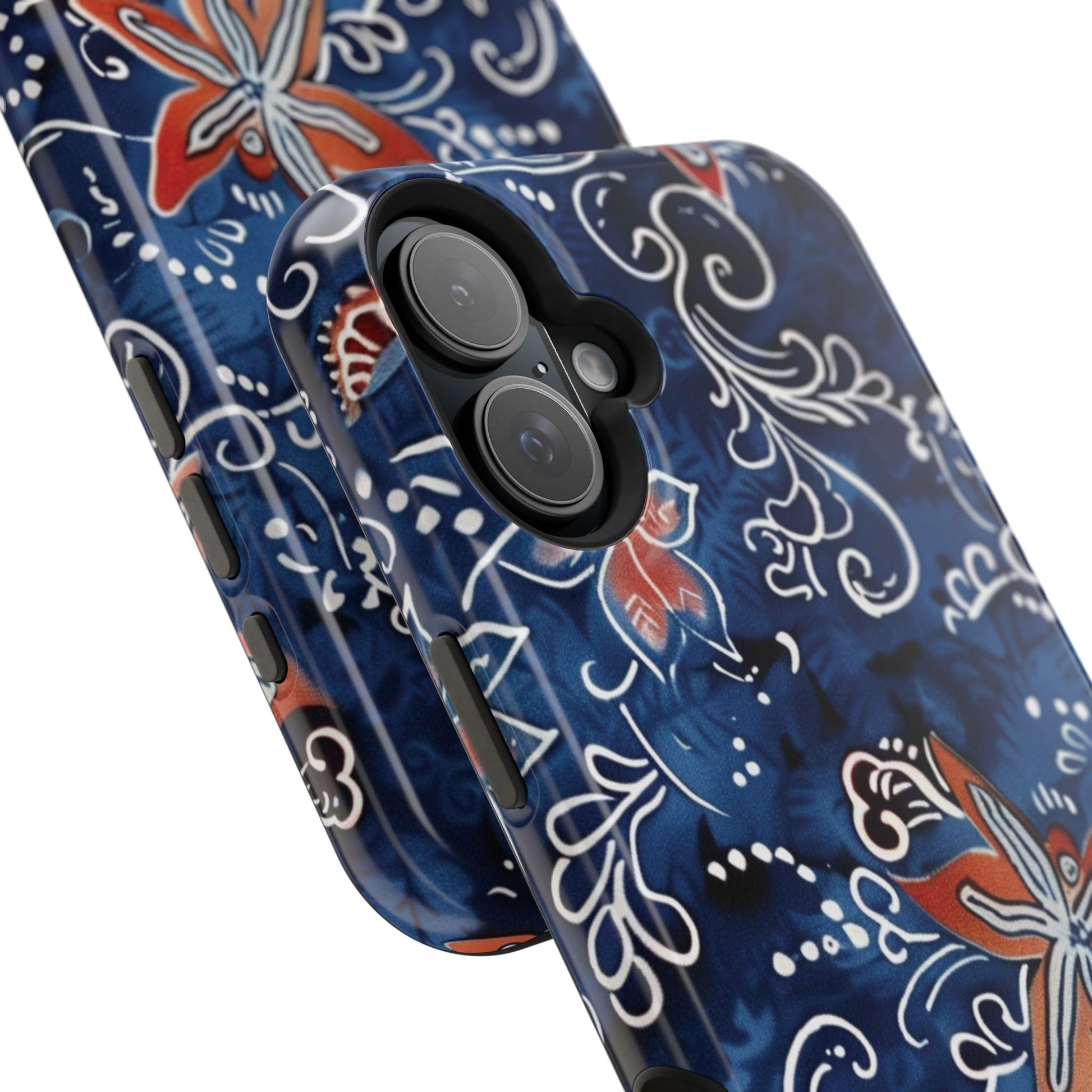 Floral Indigo Magnetic Impact Phone Case - DIGITAL X
