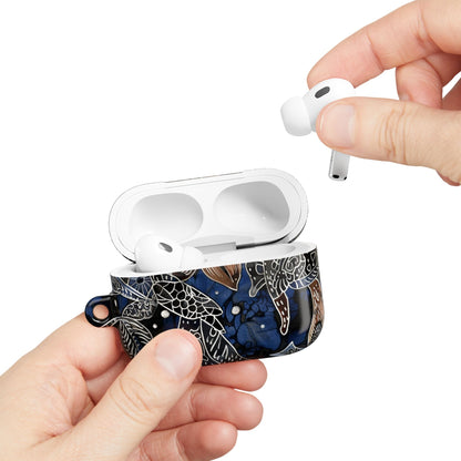 Floral Koi AirPod Case – Blue Watercolor Protective Cover - DIGITAL X