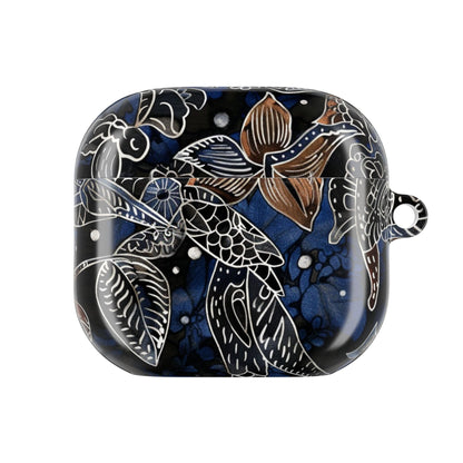 Floral Koi AirPod Case – Blue Watercolor Protective Cover - DIGITAL X