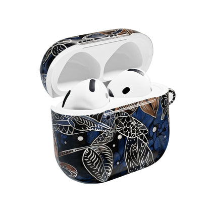 Floral Koi AirPod Case – Blue Watercolor Protective Cover - DIGITAL X