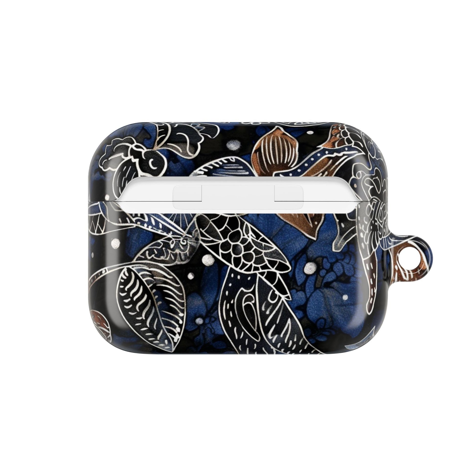 Floral Koi AirPod Case – Blue Watercolor Protective Cover - DIGITAL X