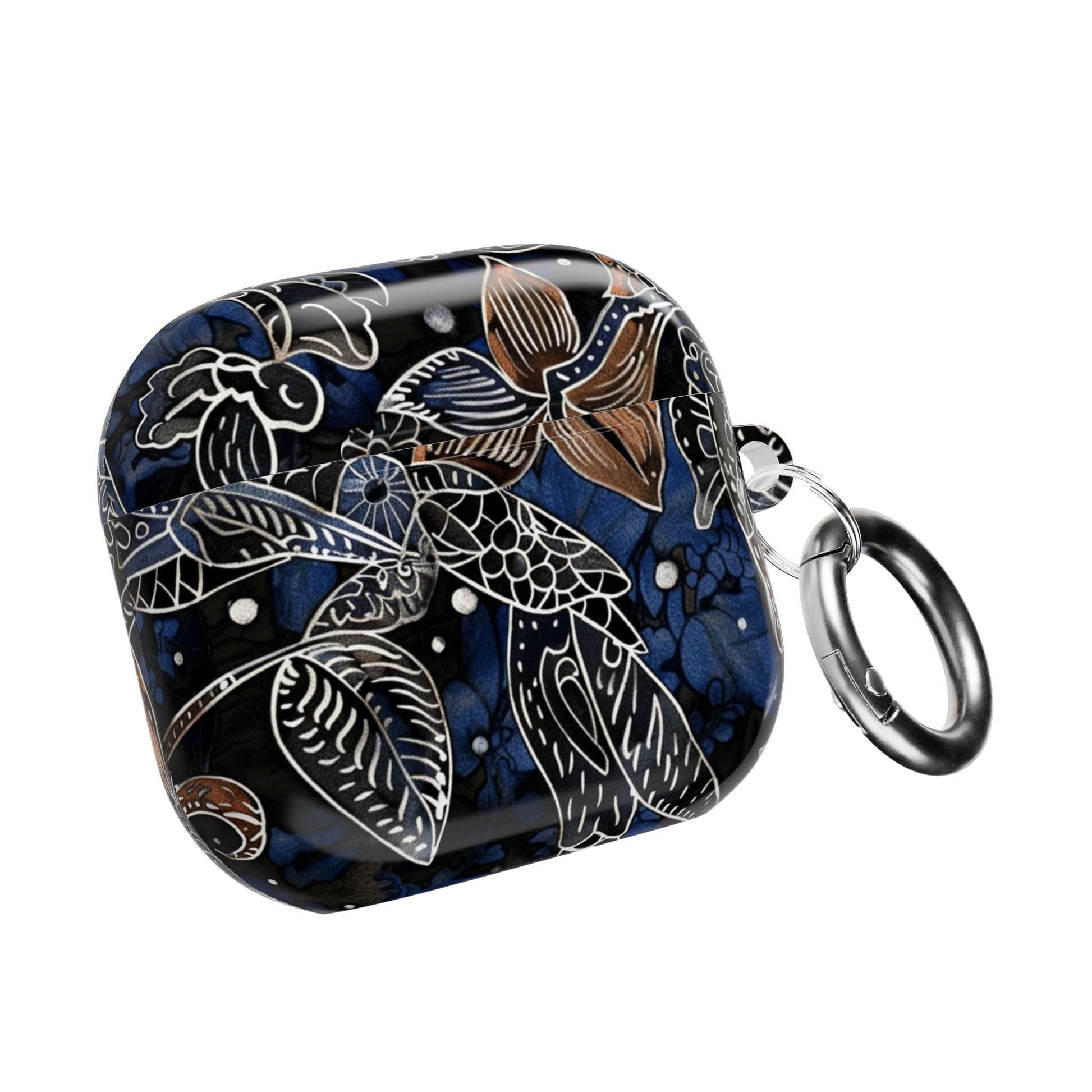 Floral Koi AirPod Case – Blue Watercolor Protective Cover - DIGITAL X