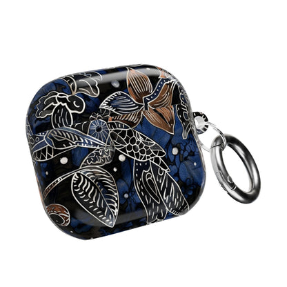 Floral Koi AirPod Case – Blue Watercolor Protective Cover - DIGITAL X
