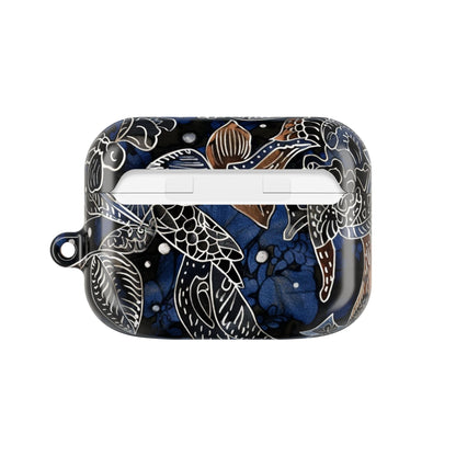 Floral Koi AirPod Case – Blue Watercolor Protective Cover - DIGITAL X