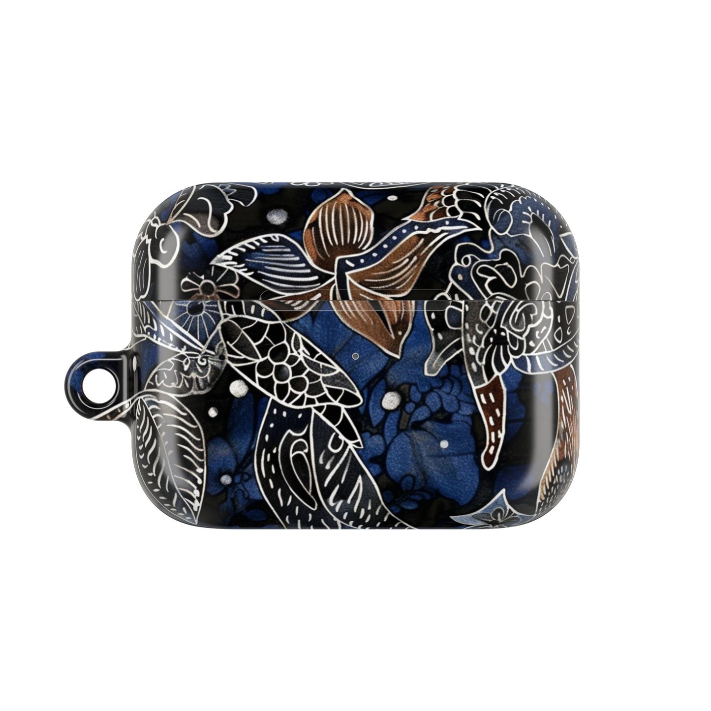 Floral Koi AirPod Case – Blue Watercolor Protective Cover - DIGITAL X