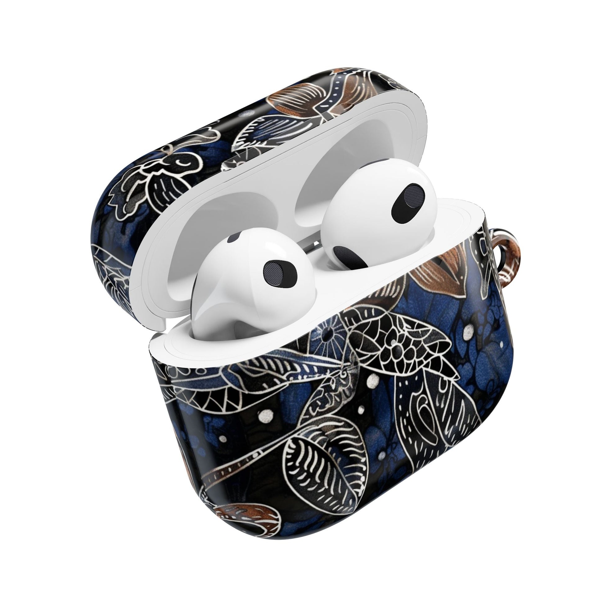 Floral Koi AirPod Case – Blue Watercolor Protective Cover - DIGITAL X