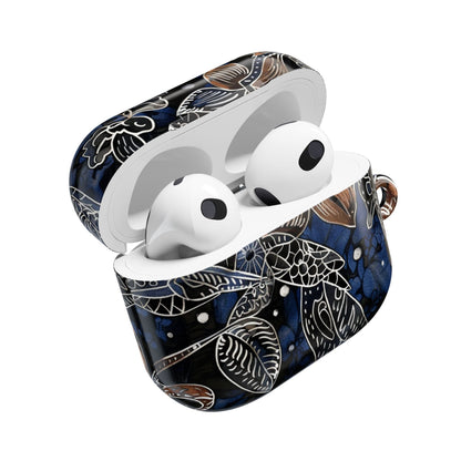 Floral Koi AirPod Case – Blue Watercolor Protective Cover - DIGITAL X