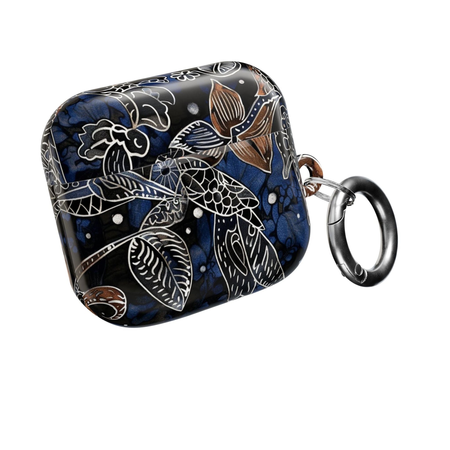 Floral Koi AirPod Case – Blue Watercolor Protective Cover - DIGITAL X