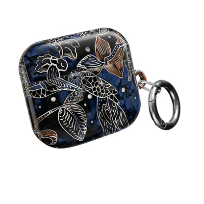 Floral Koi AirPod Case – Blue Watercolor Protective Cover - DIGITAL X