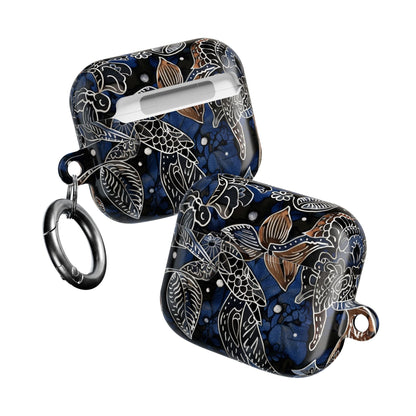 Floral Koi AirPod Case – Blue Watercolor Protective Cover - DIGITAL X
