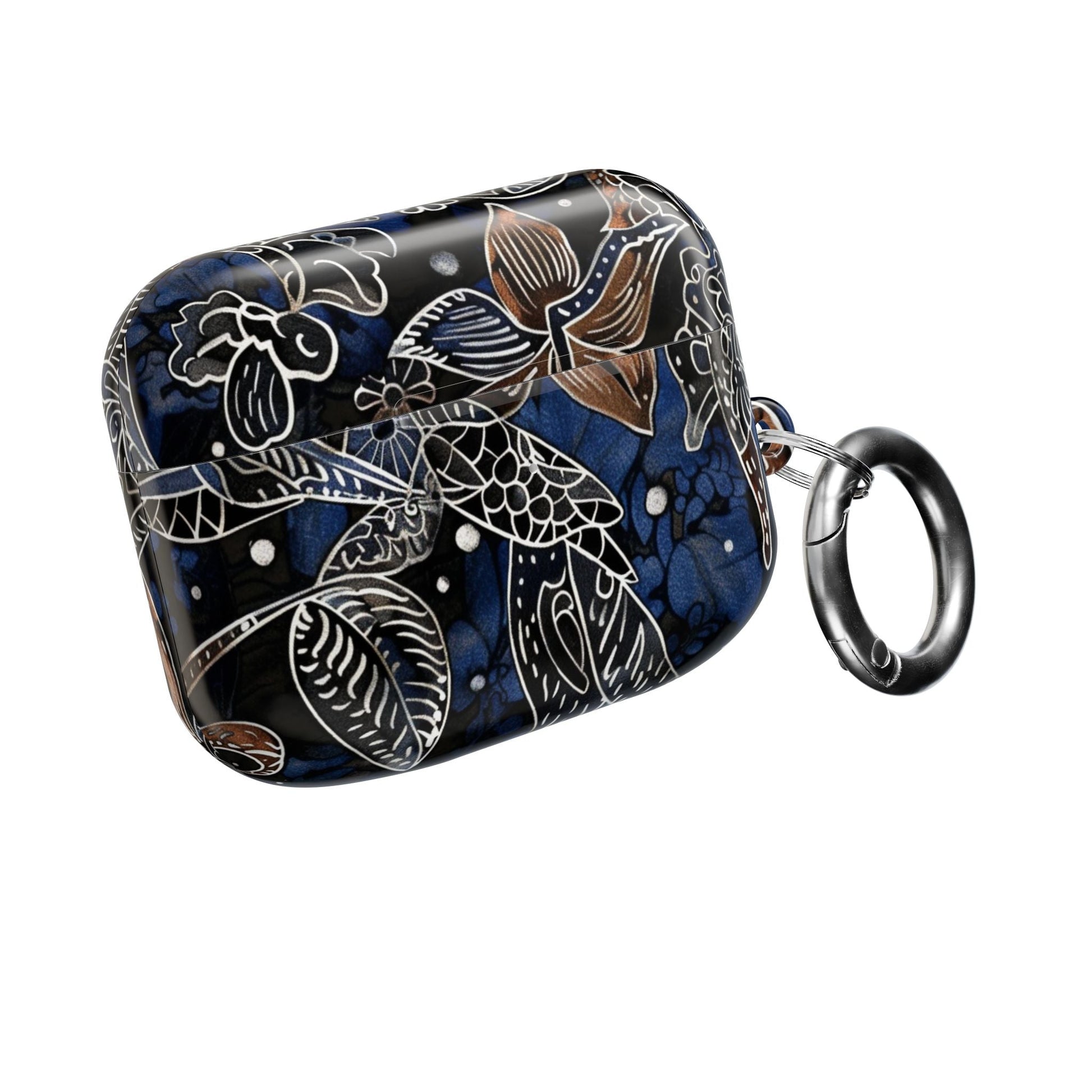 Floral Koi AirPod Case – Blue Watercolor Protective Cover - DIGITAL X