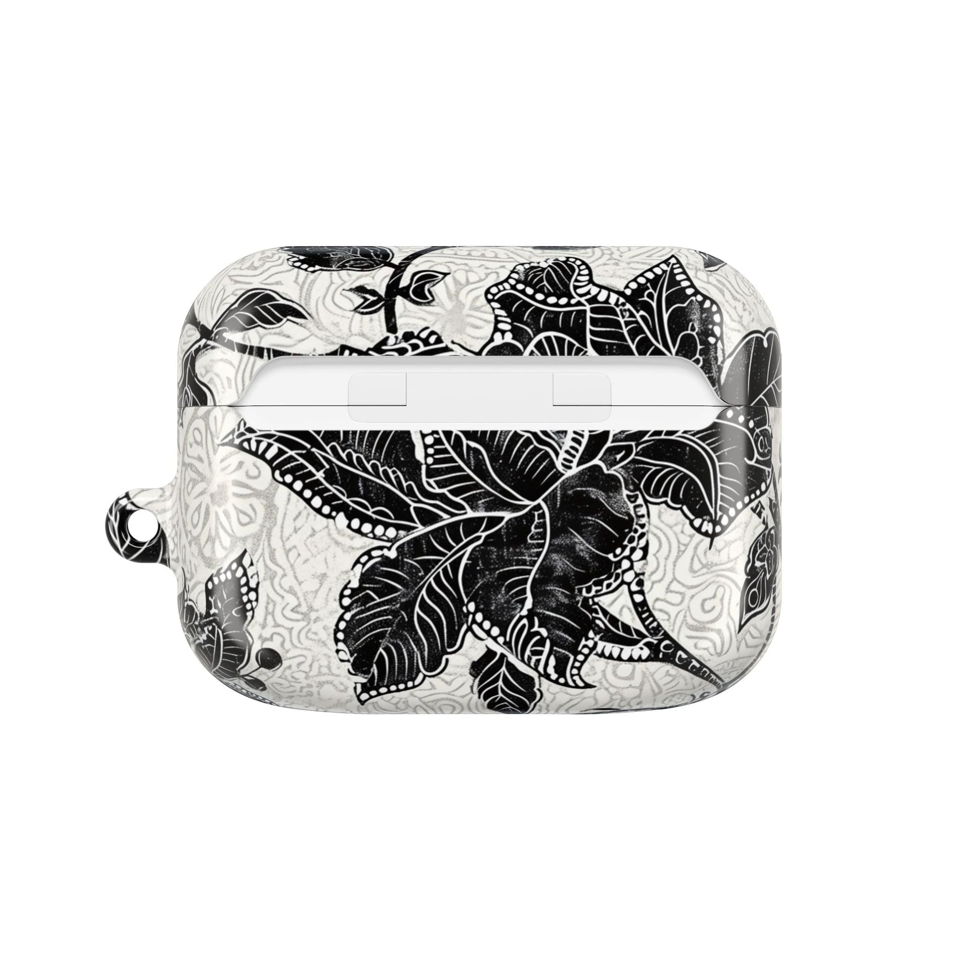 Floral Lace AirPod Case — Black & White Botanical Protective Cover - DIGITAL X