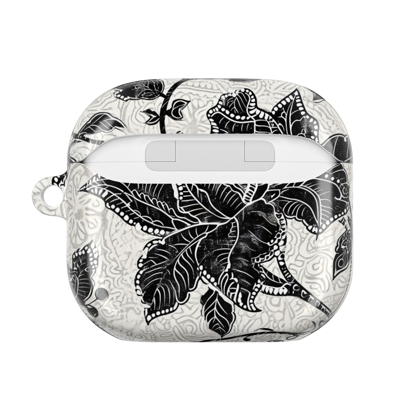 Floral Lace AirPod Case — Black & White Botanical Protective Cover - DIGITAL X