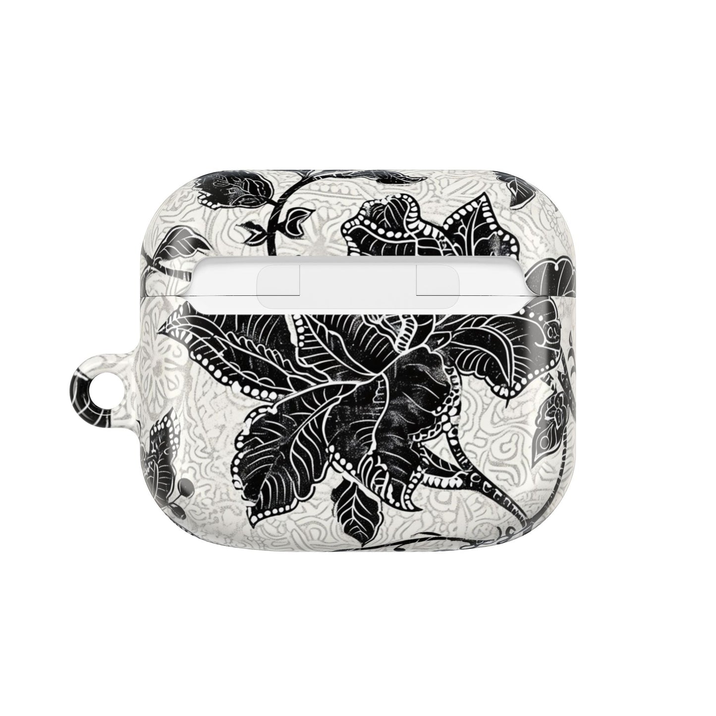 Floral Lace AirPod Case — Black & White Botanical Protective Cover - DIGITAL X