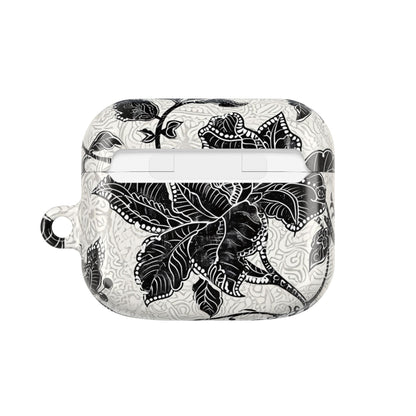 Floral Lace AirPod Case — Black & White Botanical Protective Cover - DIGITAL X