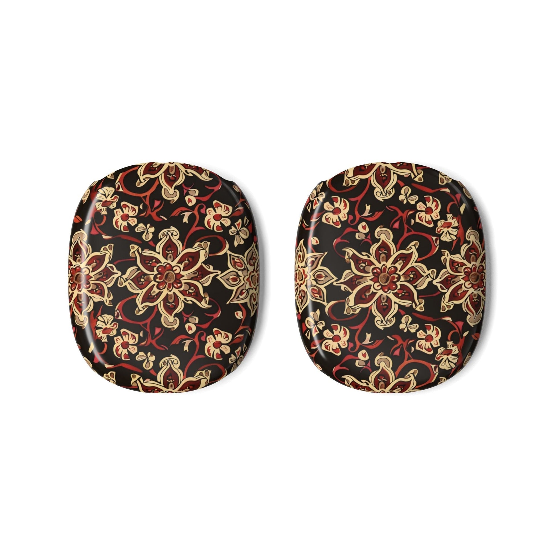 Floral Mandala AirPods Max Ear Cup Covers — Vintage Red & Gold Pattern - DIGITAL X