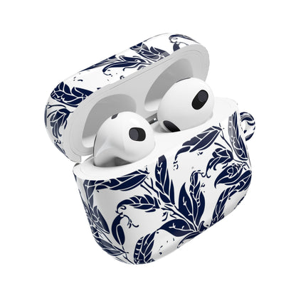 Floral Navy Vine AirPod Case — Blue Botanical Protective Cover - DIGITAL X