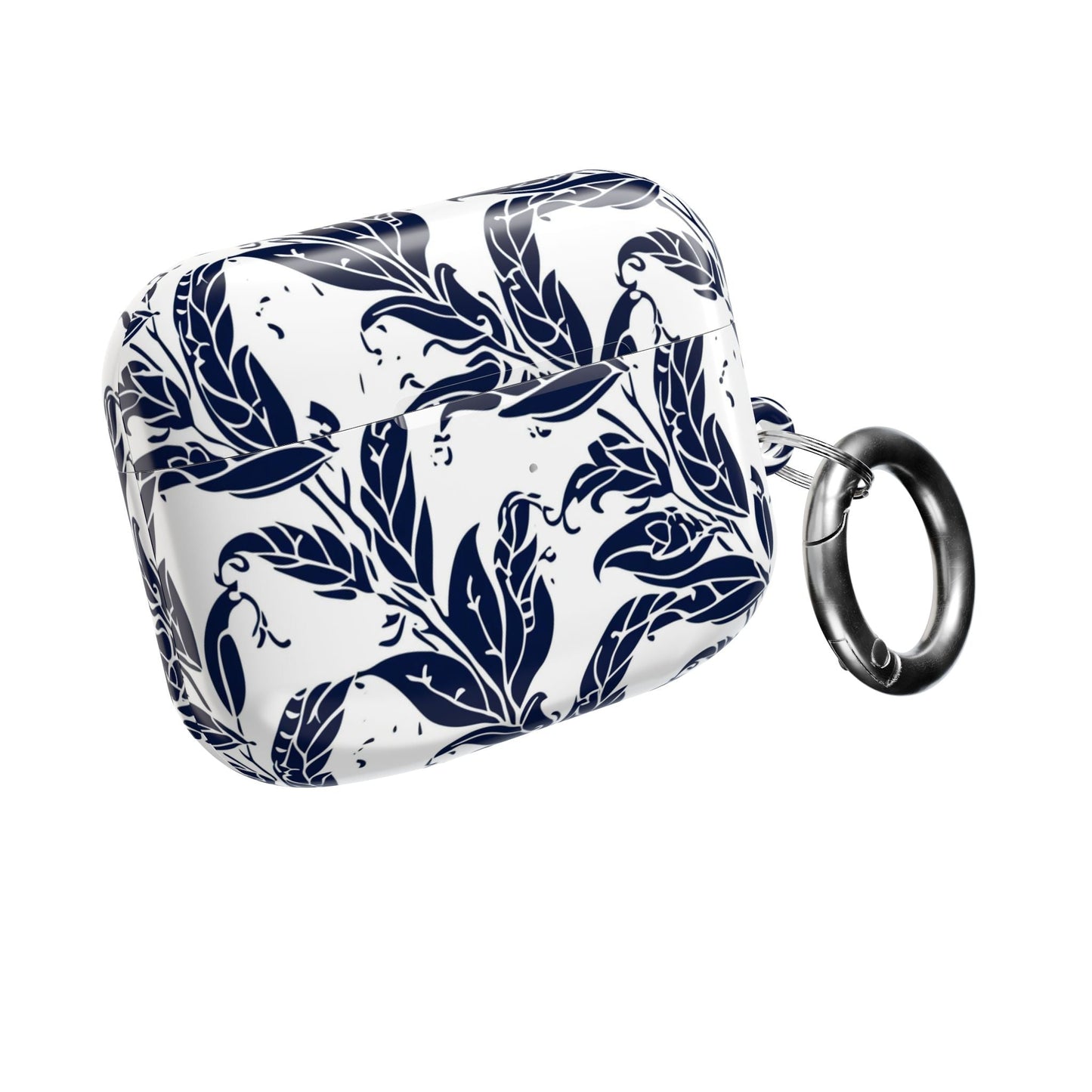 Floral Navy Vine AirPod Case — Blue Botanical Protective Cover - DIGITAL X