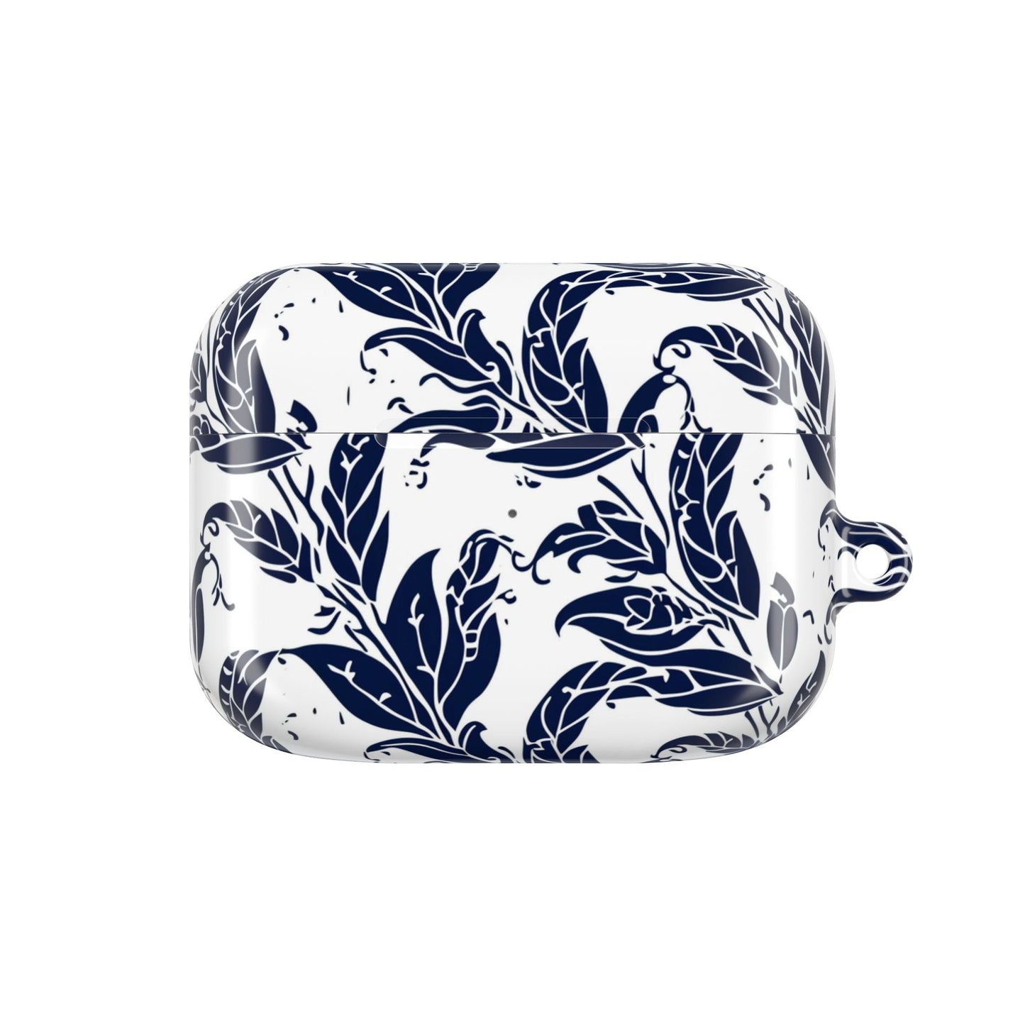 Floral Navy Vine AirPod Case — Blue Botanical Protective Cover - DIGITAL X