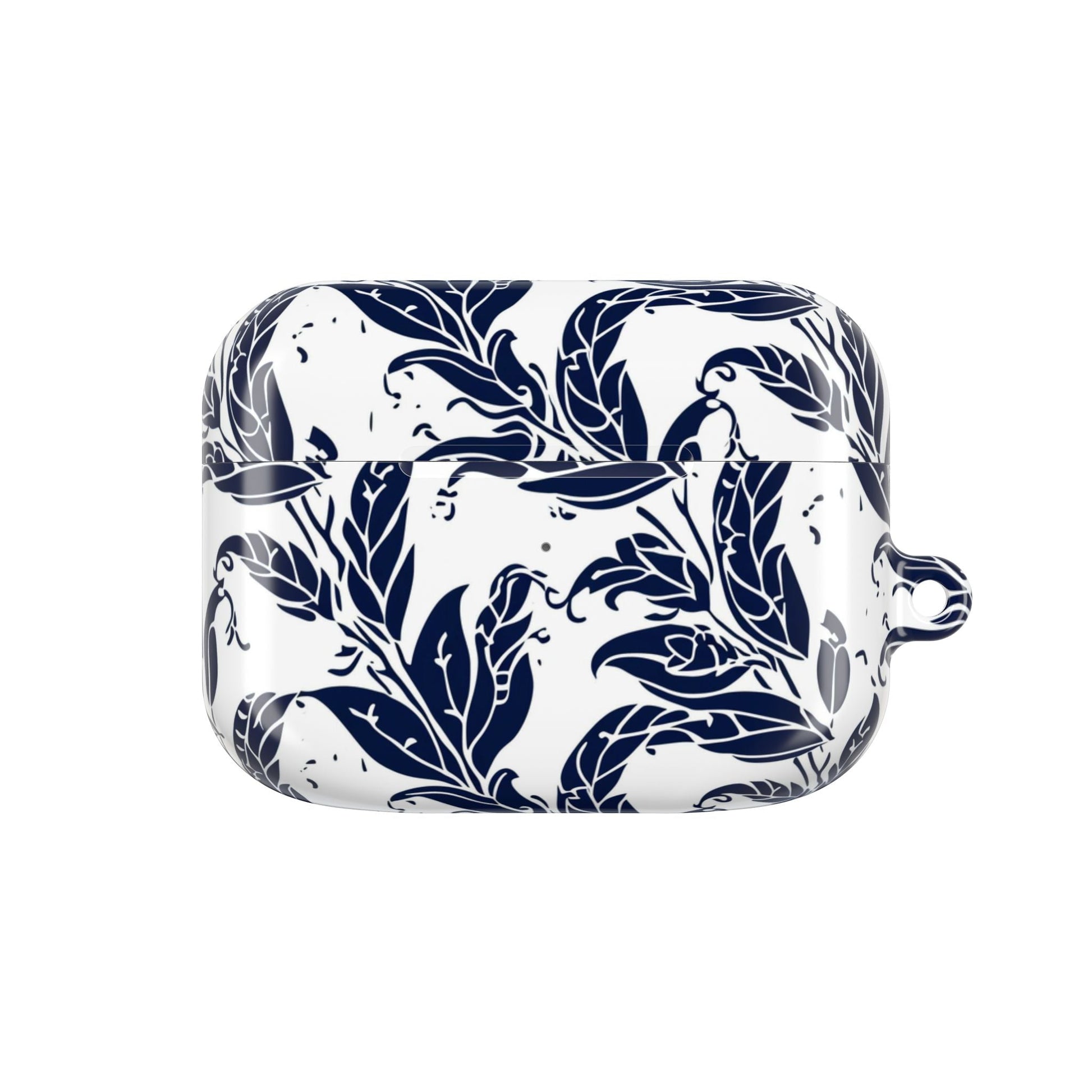 Floral Navy Vine AirPod Case — Blue Botanical Protective Cover - DIGITAL X
