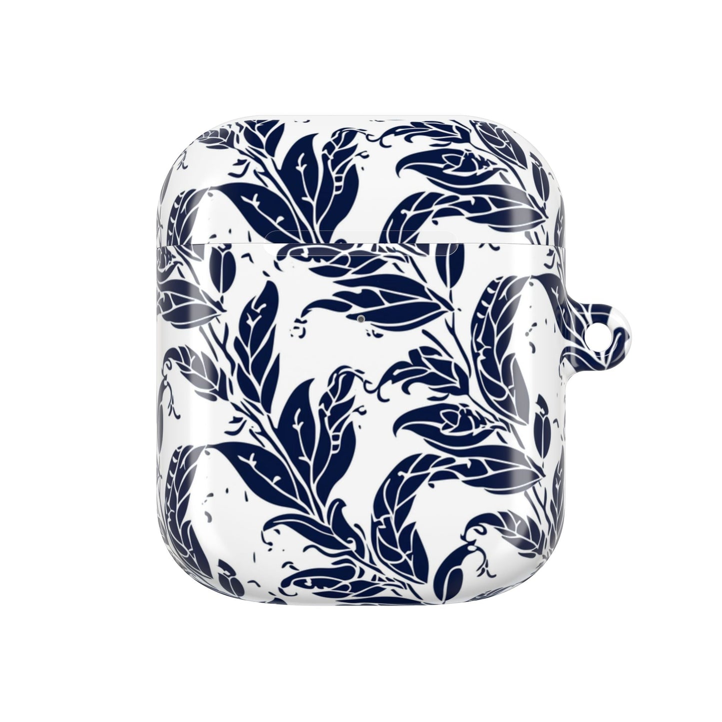 Floral Navy Vine AirPod Case — Blue Botanical Protective Cover - DIGITAL X