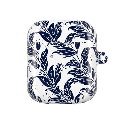Floral Navy Vine AirPod Case — Blue Botanical Protective Cover - DIGITAL X