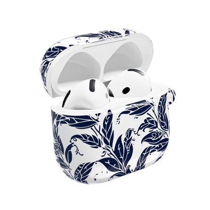 Floral Navy Vine AirPod Case — Blue Botanical Protective Cover - DIGITAL X