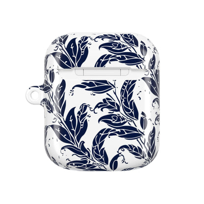 Floral Navy Vine AirPod Case — Blue Botanical Protective Cover - DIGITAL X