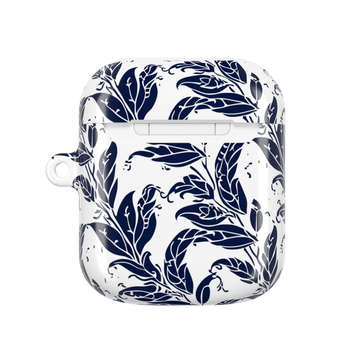 Floral Navy Vine AirPod Case — Blue Botanical Protective Cover - DIGITAL X
