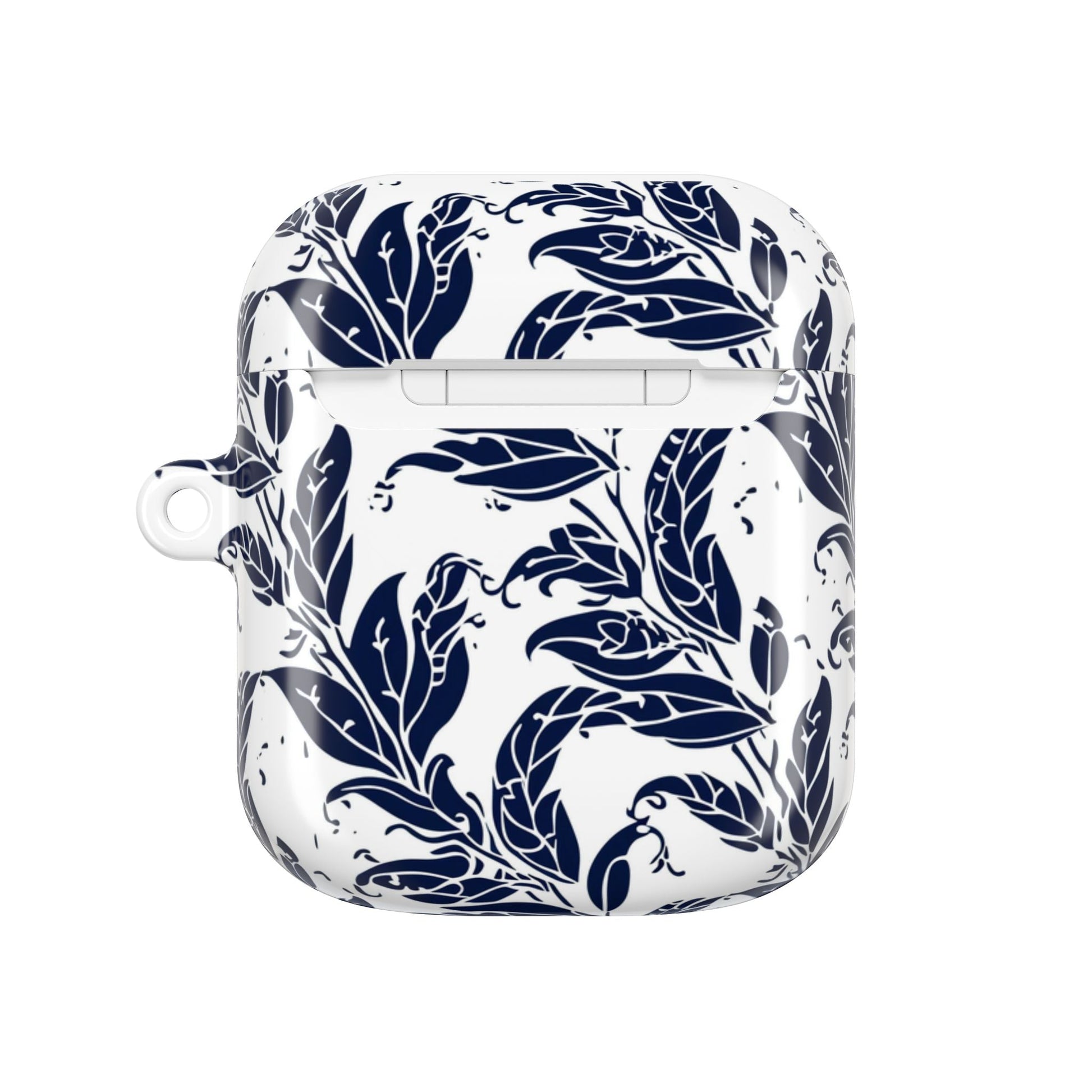 Floral Navy Vine AirPod Case — Blue Botanical Protective Cover - DIGITAL X