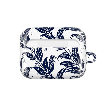 Floral Navy Vine AirPod Case — Blue Botanical Protective Cover - DIGITAL X