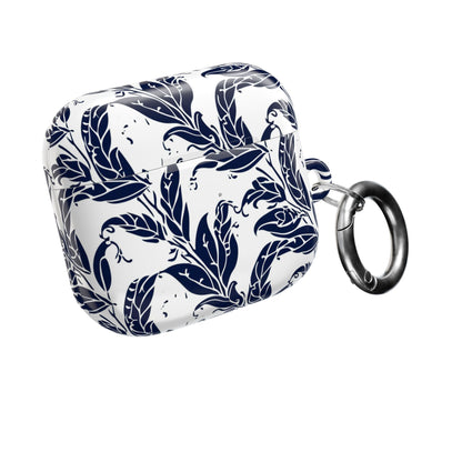 Floral Navy Vine AirPod Case — Blue Botanical Protective Cover - DIGITAL X