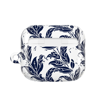 Floral Navy Vine AirPod Case — Blue Botanical Protective Cover - DIGITAL X