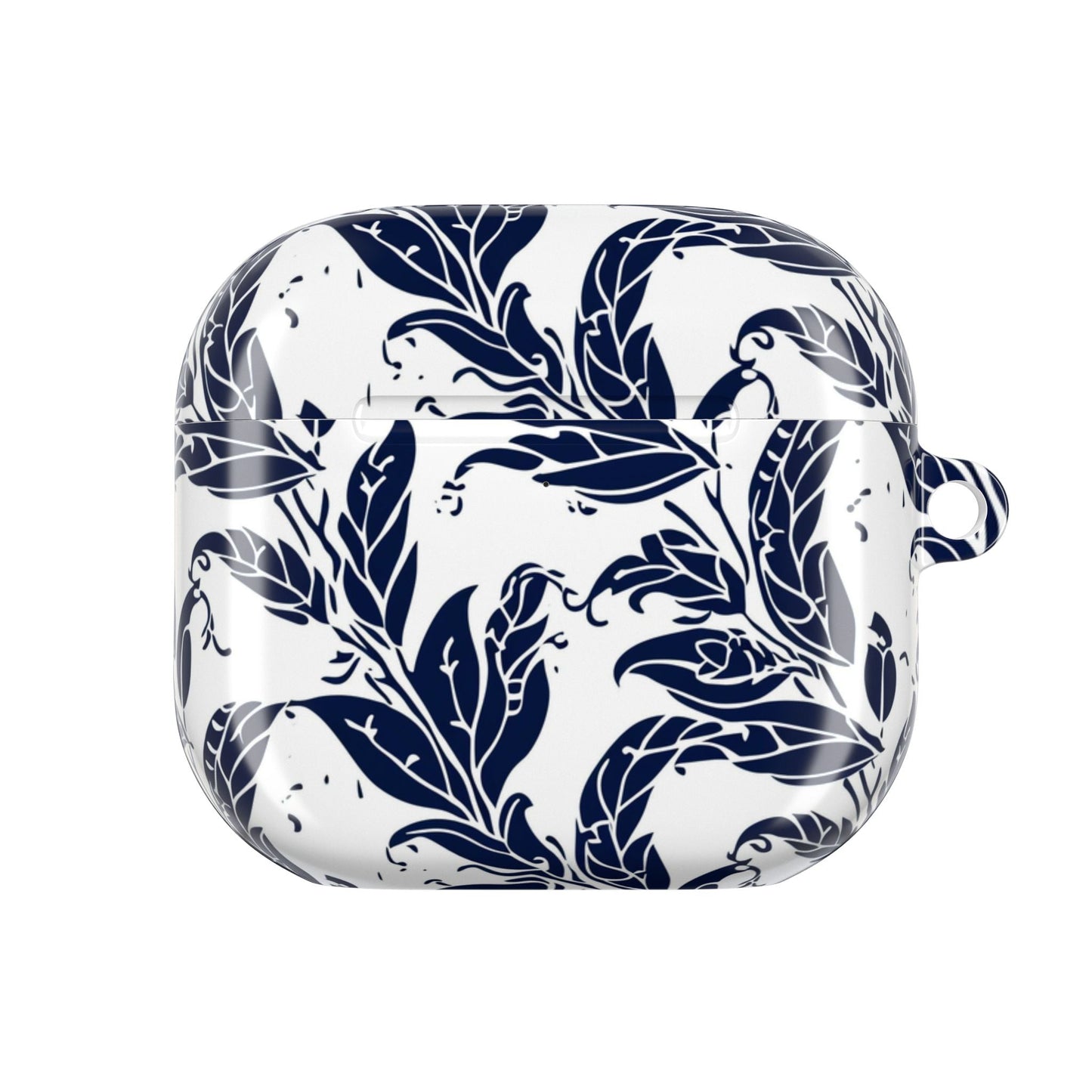 Floral Navy Vine AirPod Case — Blue Botanical Protective Cover - DIGITAL X