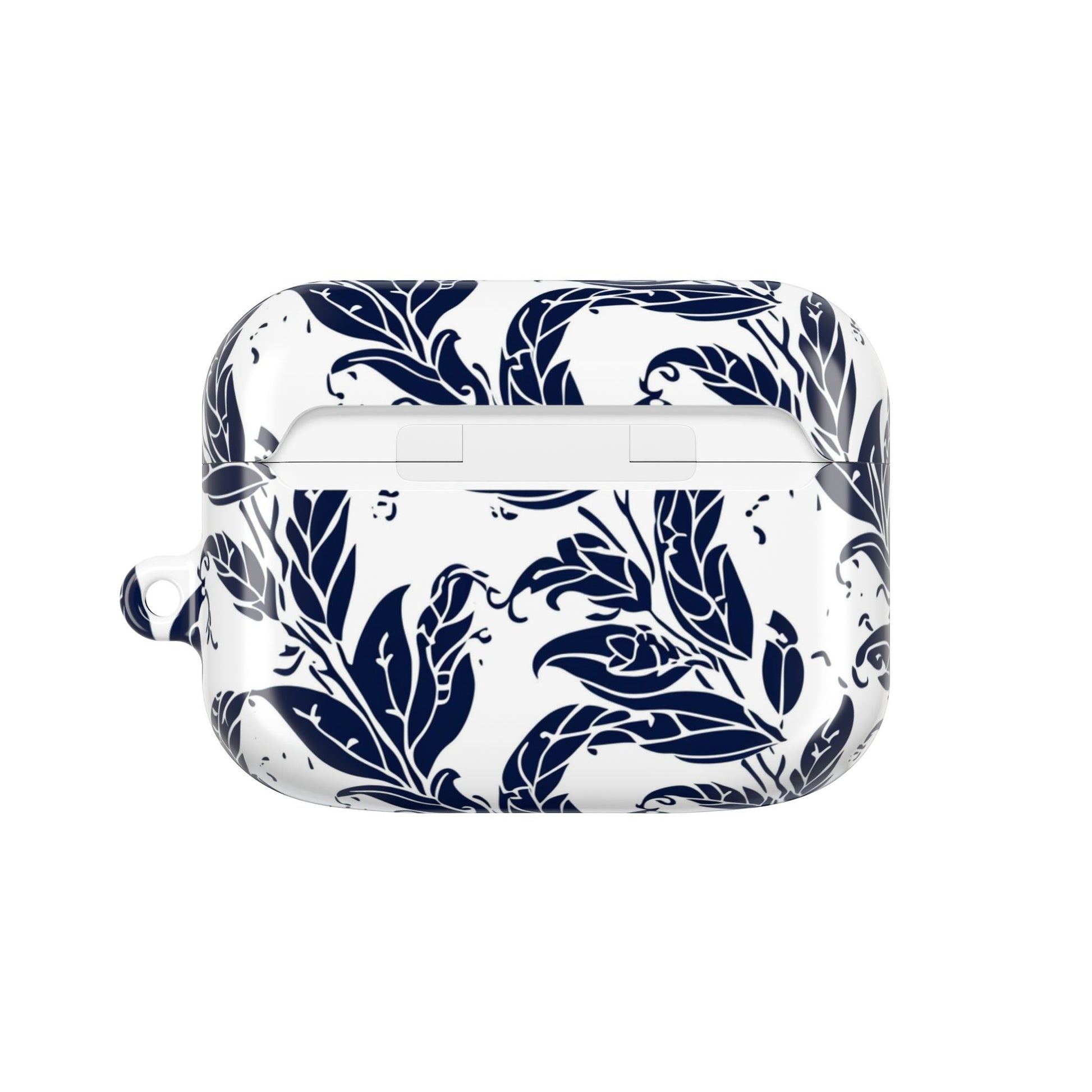Floral Navy Vine AirPod Case — Blue Botanical Protective Cover - DIGITAL X