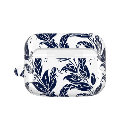 Floral Navy Vine AirPod Case — Blue Botanical Protective Cover - DIGITAL X