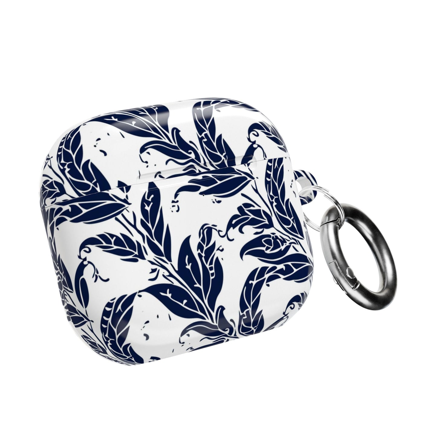 Floral Navy Vine AirPod Case — Blue Botanical Protective Cover - DIGITAL X