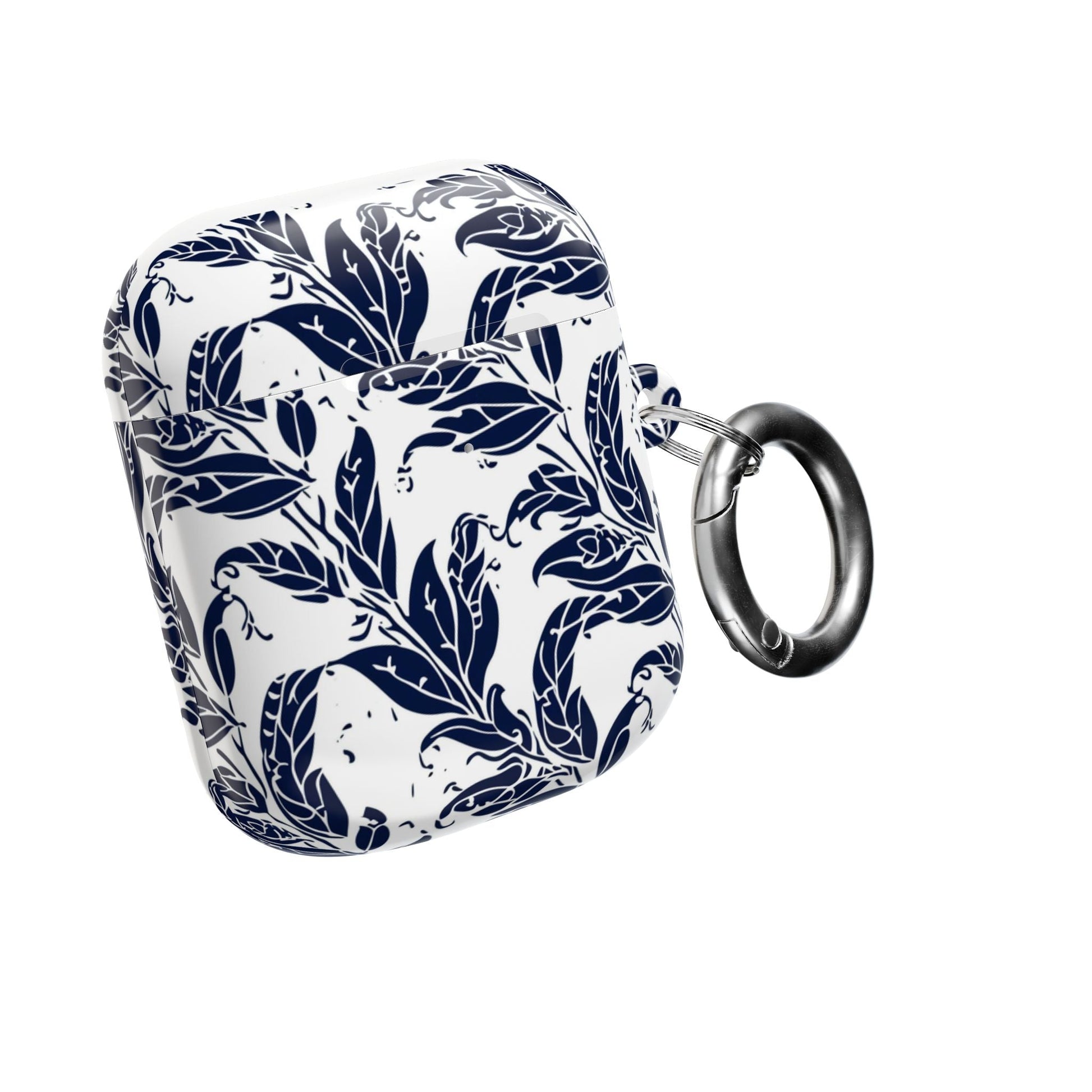 Floral Navy Vine AirPod Case — Blue Botanical Protective Cover - DIGITAL X